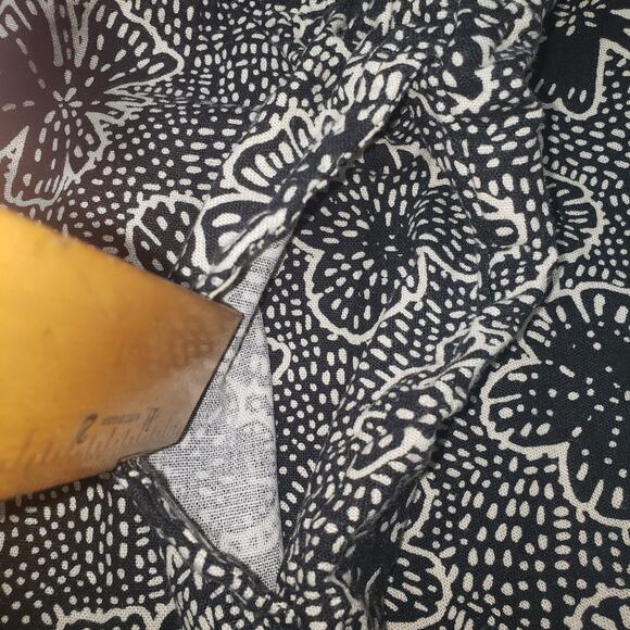 Sonoma Black Floral Wide Leg Pants 3X – Linen Blend Y2K Lounge Vibes - Picture 9 of 12